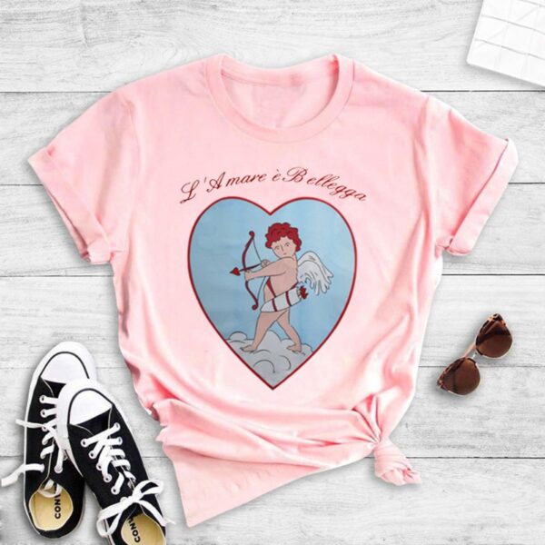 Casual Fashion Street Fashion Cute Angel Love Plus Size Printed T-Shirt Women - Image 3